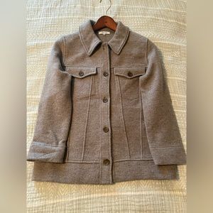 Madewell, wool blend button down, size xxs, never worn